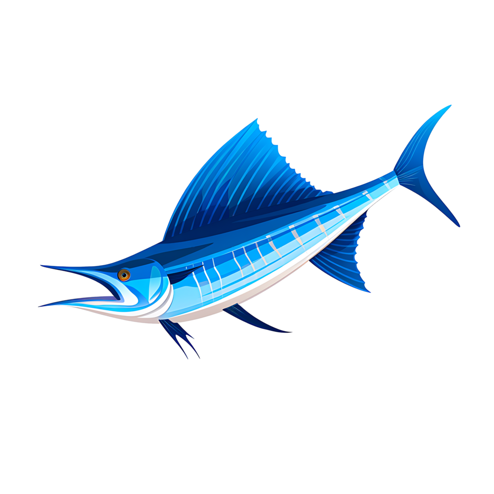 AI generated Swift Sailfish in their Natural Habitat Colorful Marine Life, Ai Generative png