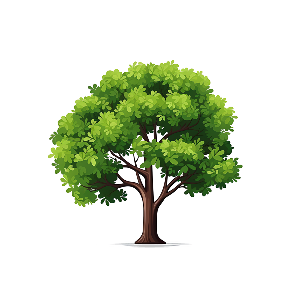 AI generated Tree in Serene Woodland Landscape - Nature Green Beauty, Generative Ai png