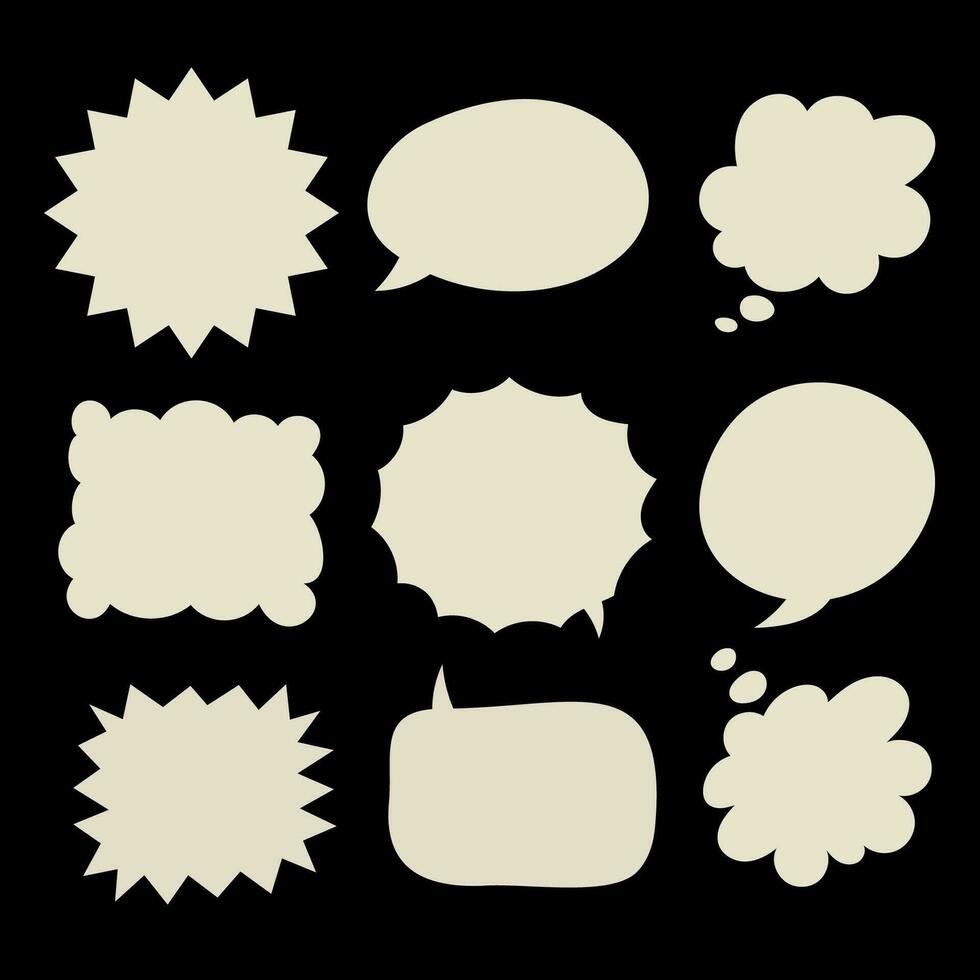 Collection of speech bubble flat design illustration vector