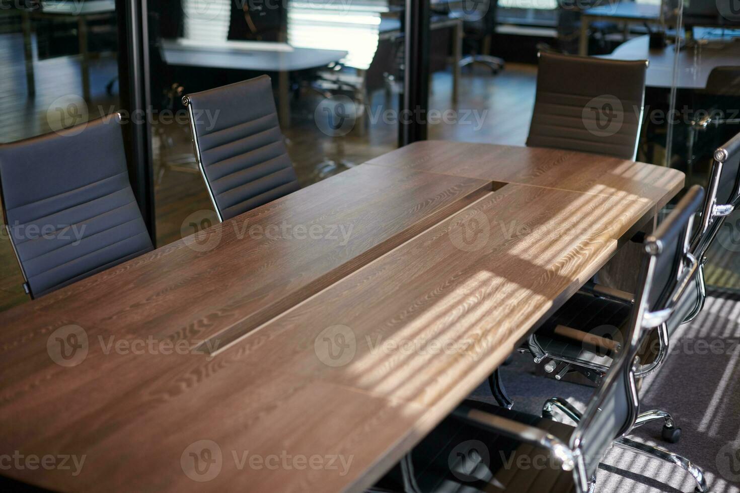 Conference room in office. Modern meeting room for business negotiations and business meetings. Boardroom photo