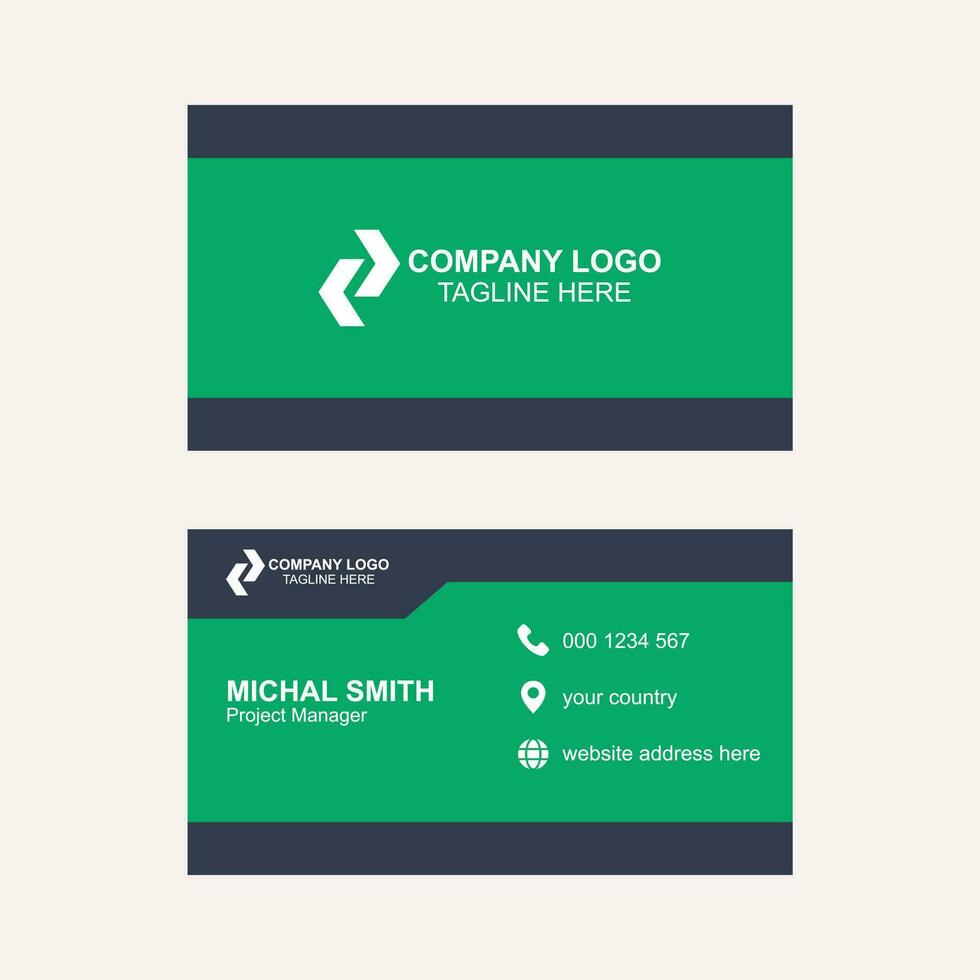 Corporate business card design service vector