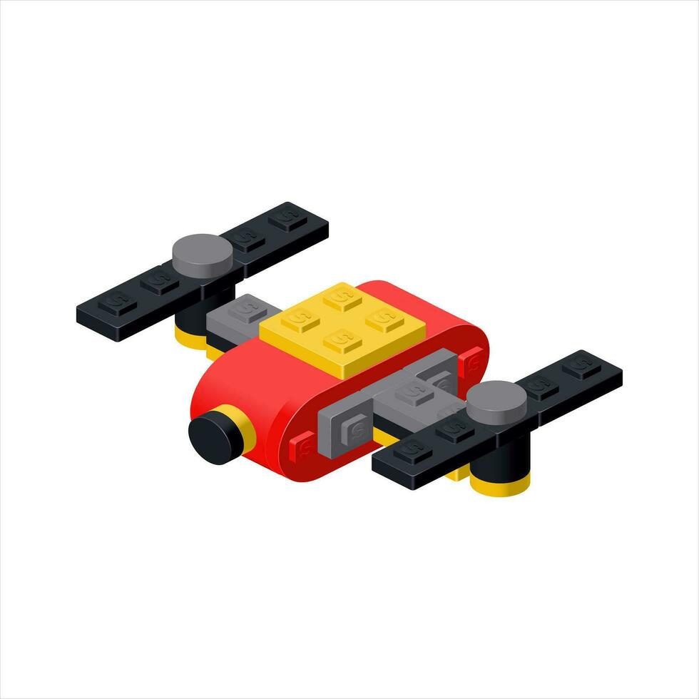 Color drone in isometry. Vector