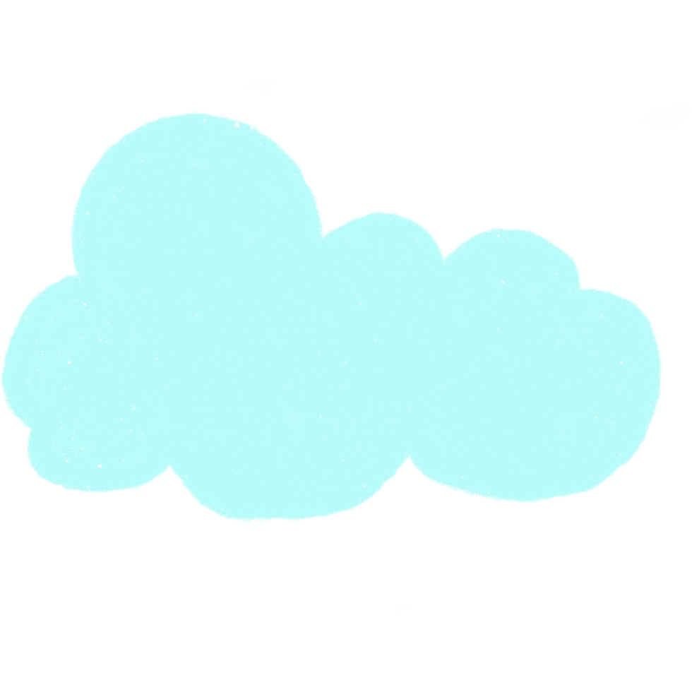 doodle clouds cartoon style png