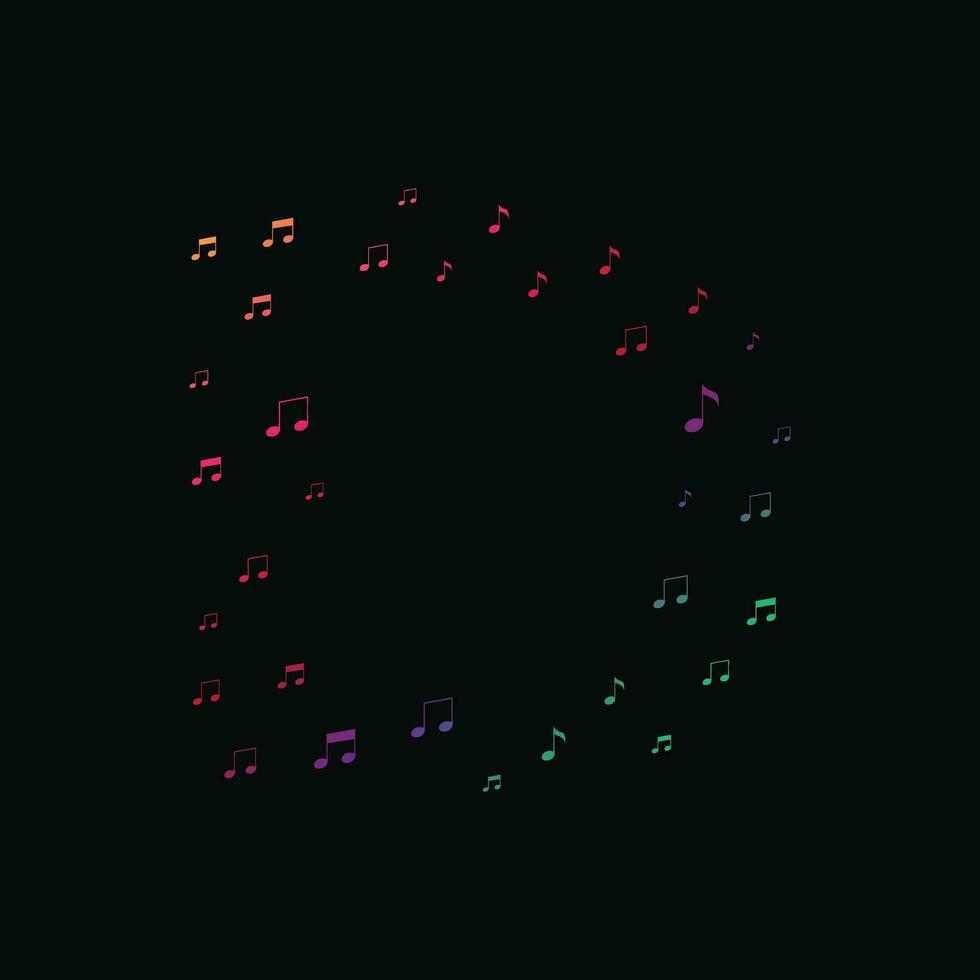 Colorful single font design with music icons for logo and branding vector