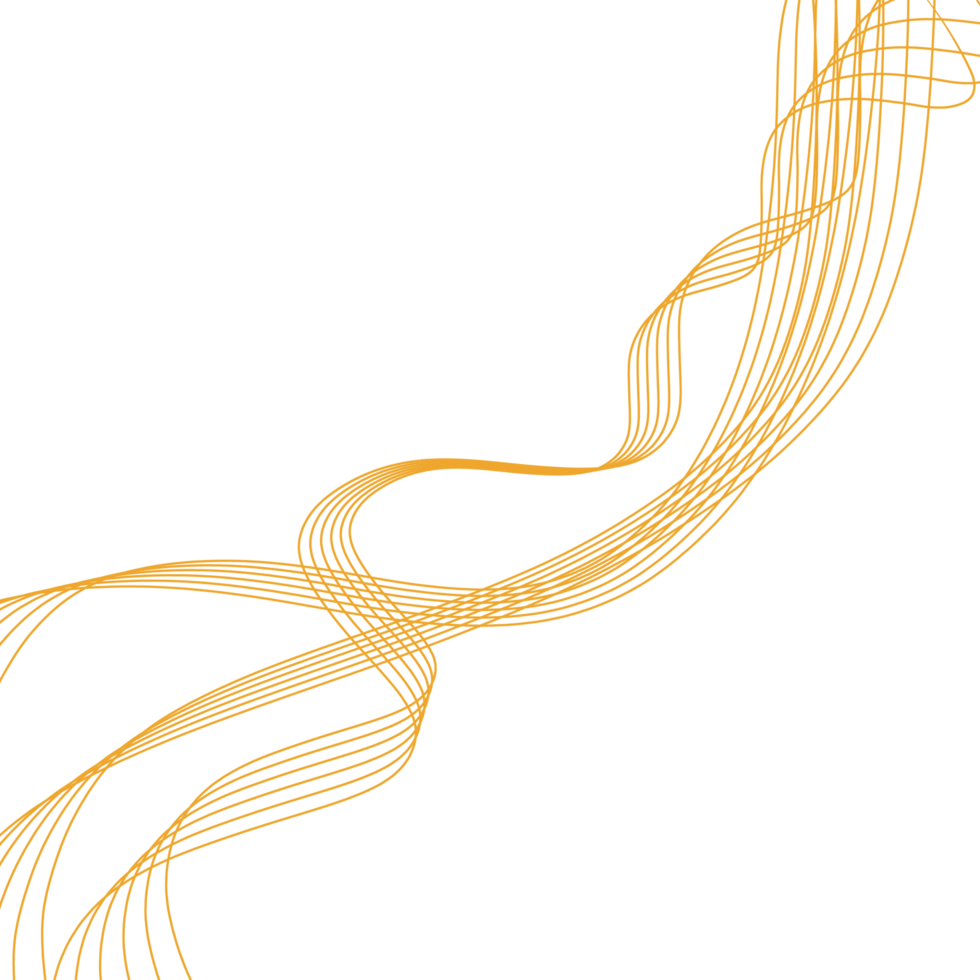 Yellow sense line wave can be element png