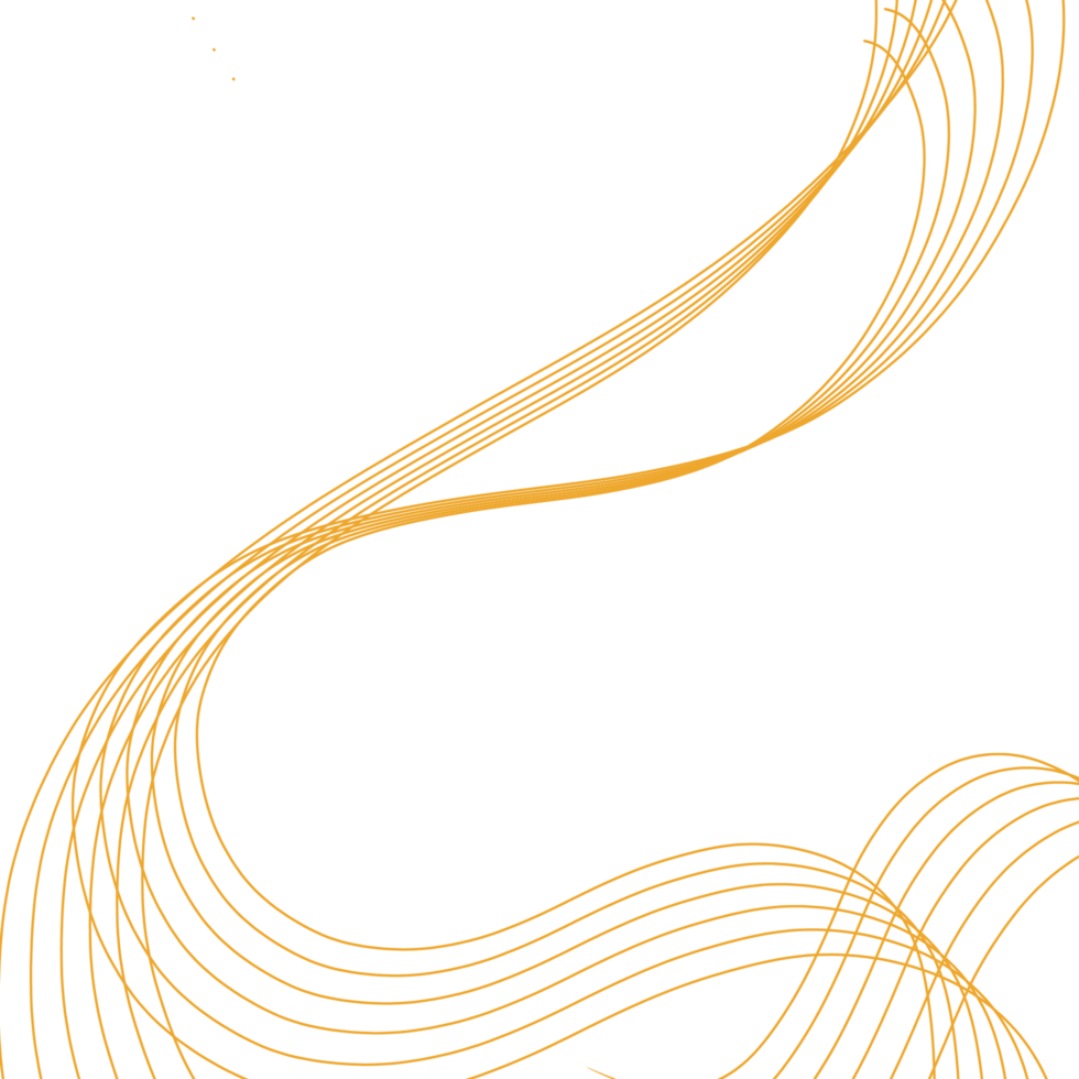 Vinka linje konst gul mönster design png