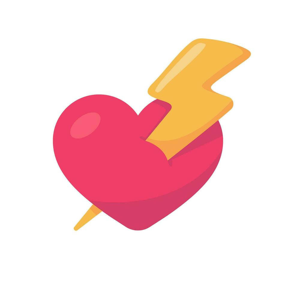 Broken heart. Pink Heart is heartbroken and hurt from divorce from her lover. vector