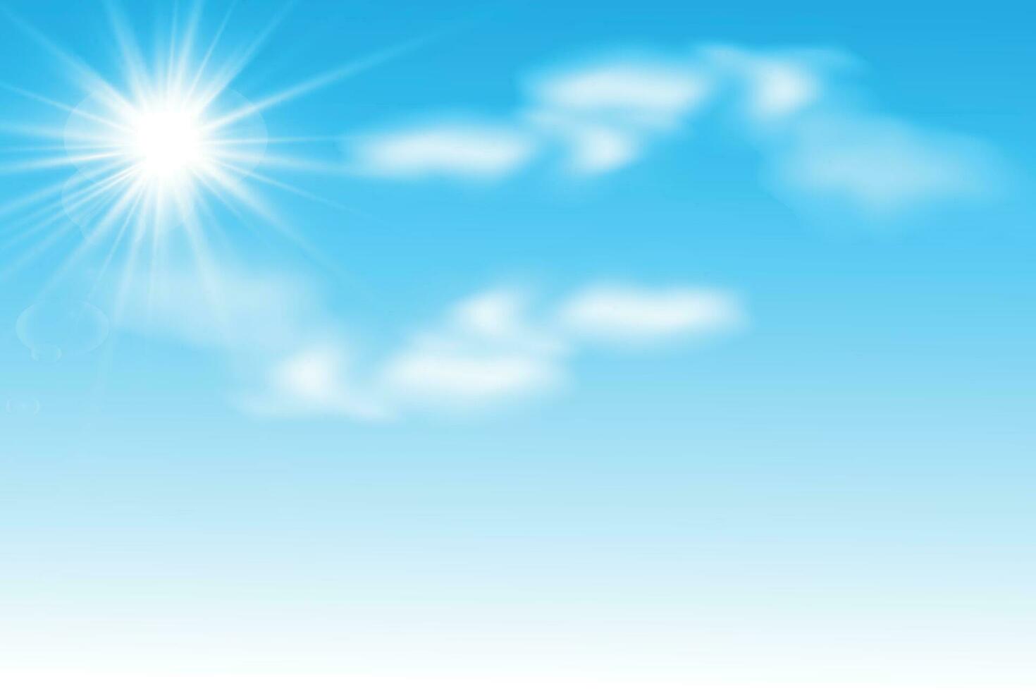 Background with white clouds on blue sky vector design.