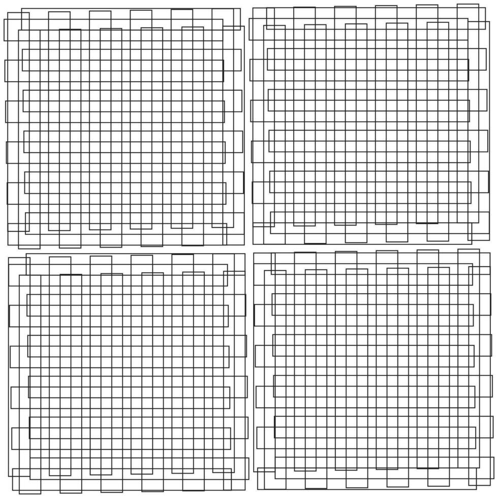 Black and white seamless square cell grid pattern background vector