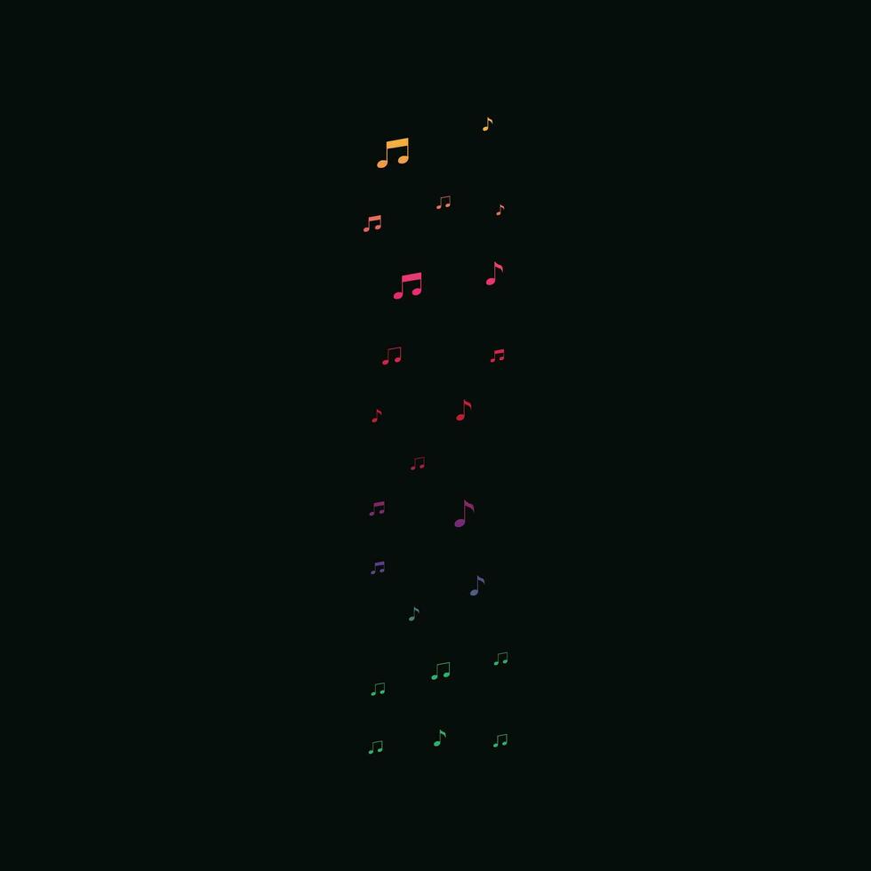 Colorful single font design with music icons for logo and branding vector