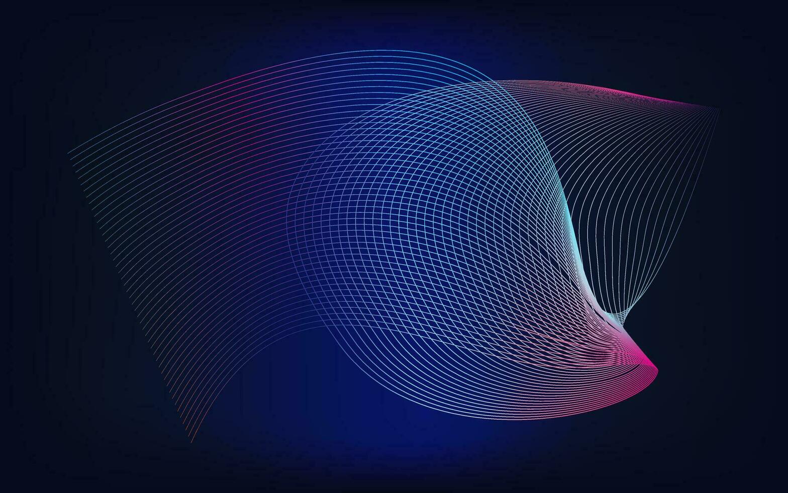Dynamic line wave colorful abstract vector