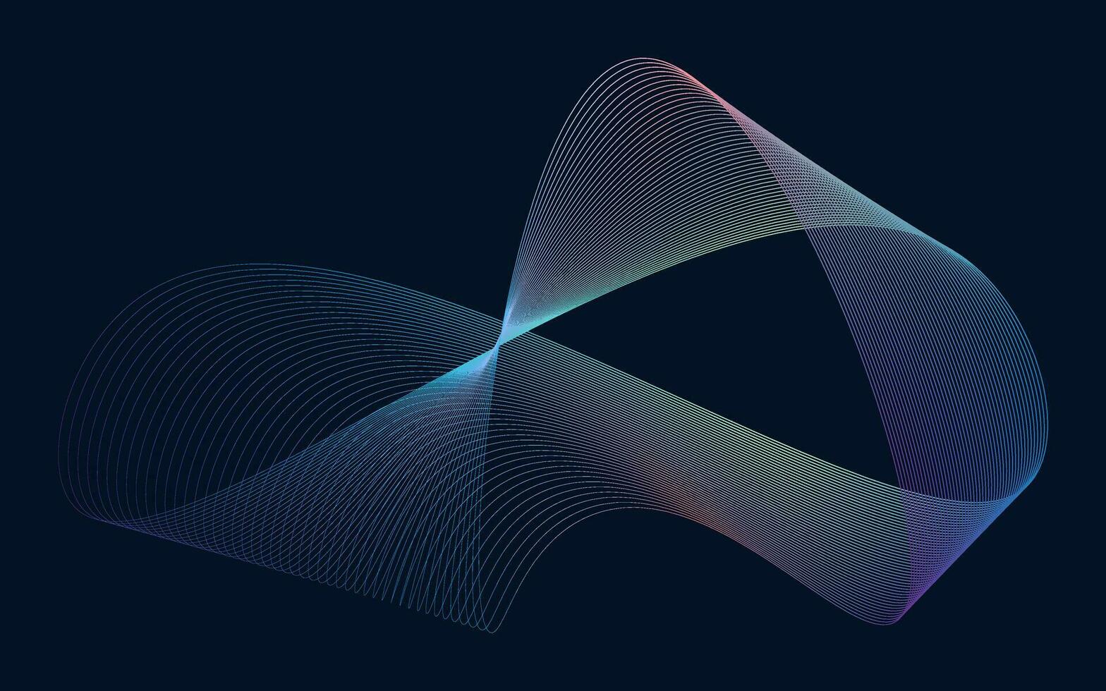 Dynamic line wave colorful abstract vector