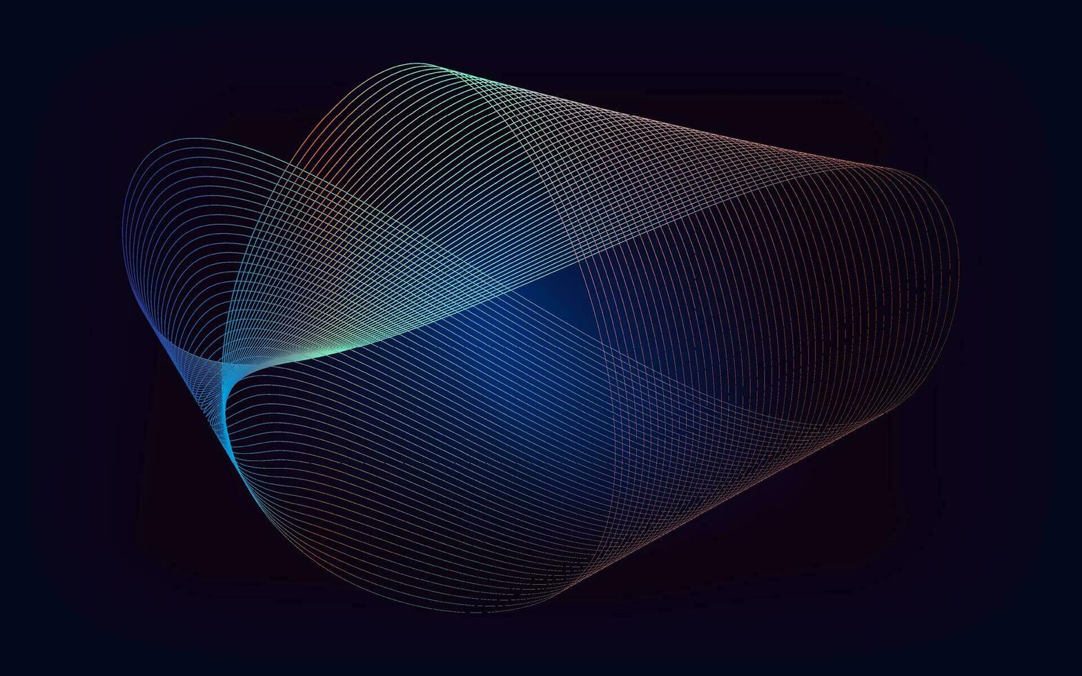 Dynamic line wave colorful abstract vector