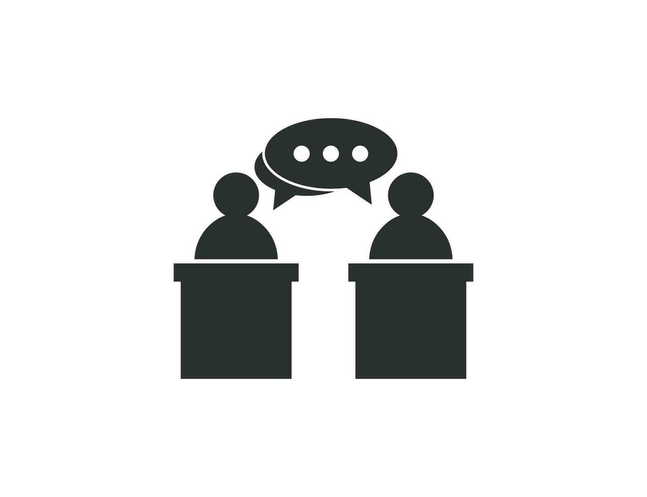 Debate, communication, discussion icon. Vector illustration.