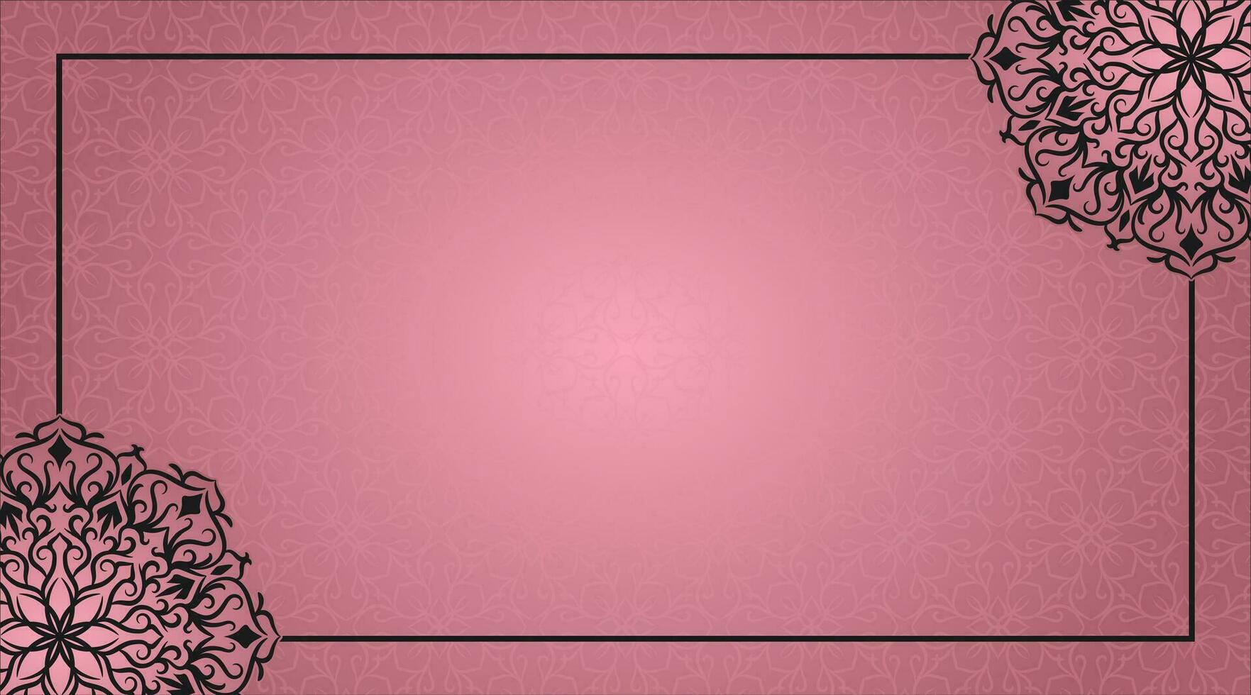 mandala background  pink and black vector