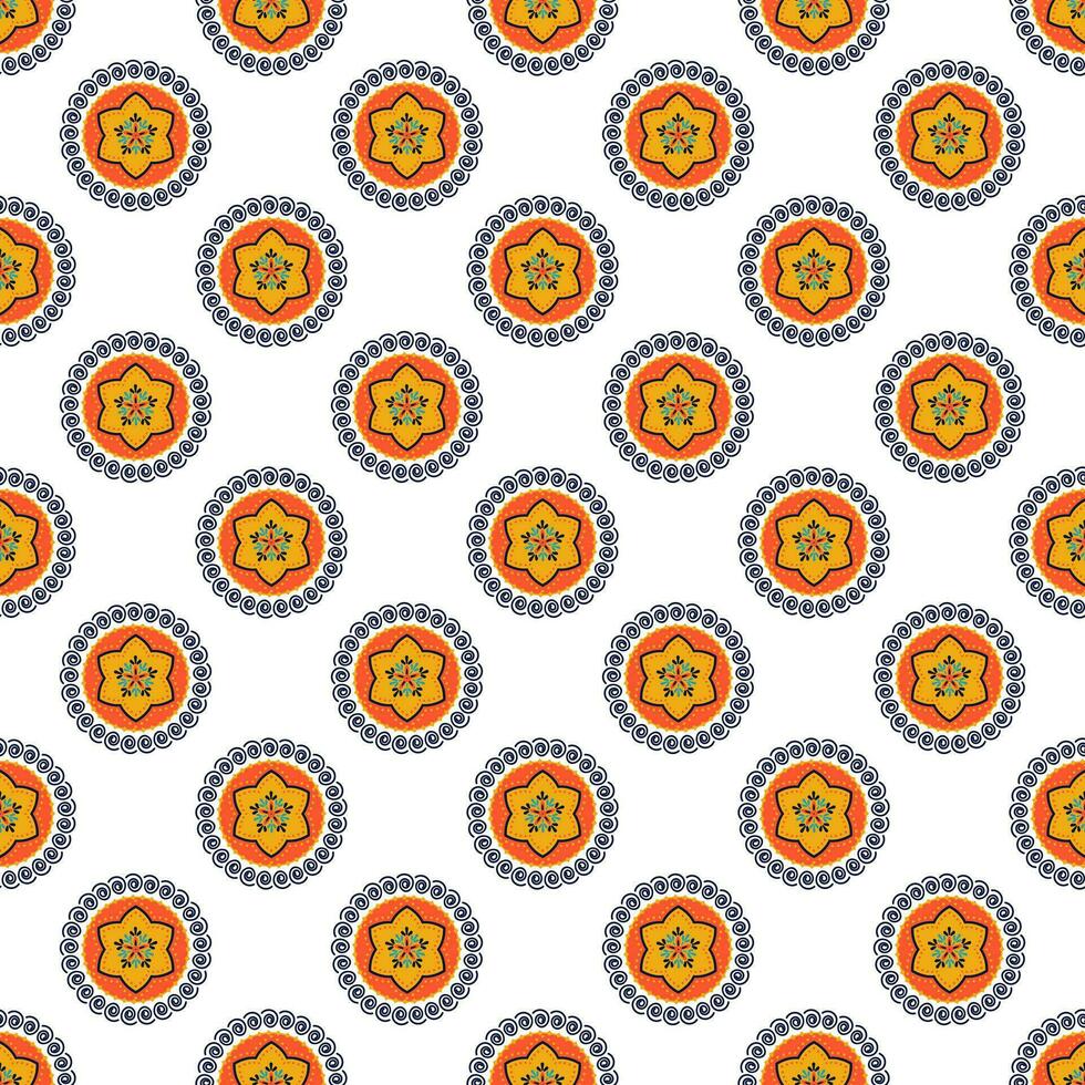 Seamless pattern with mandala ornament. vector