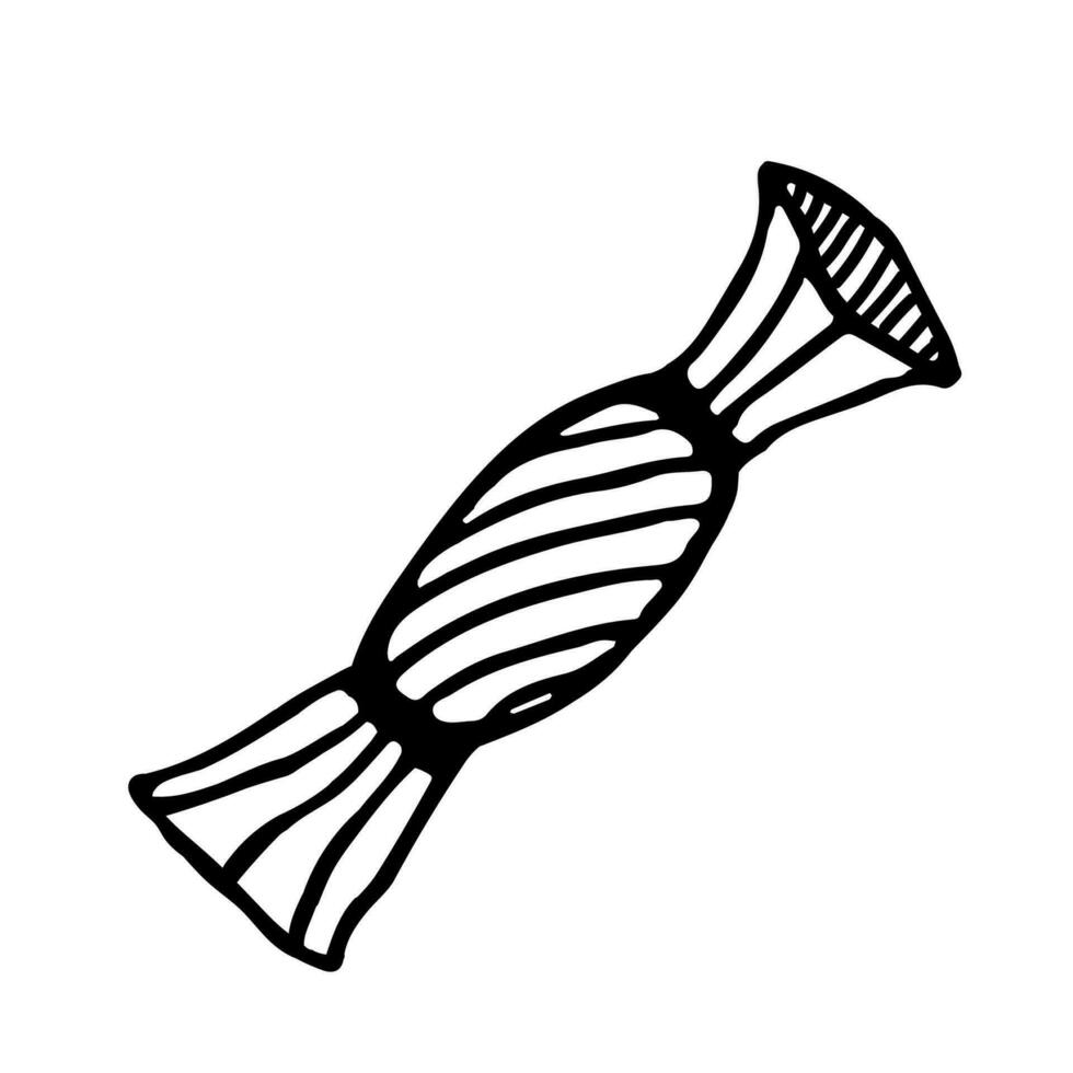 Hand-drawn candy isolated on a white background. Vector illustration in doodle style