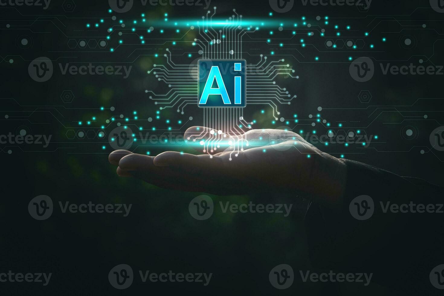 Hand and circle network communication technology for openAI.Data in the global computer social.telecommunication,earth cryptocurrency,Metaverse. photo