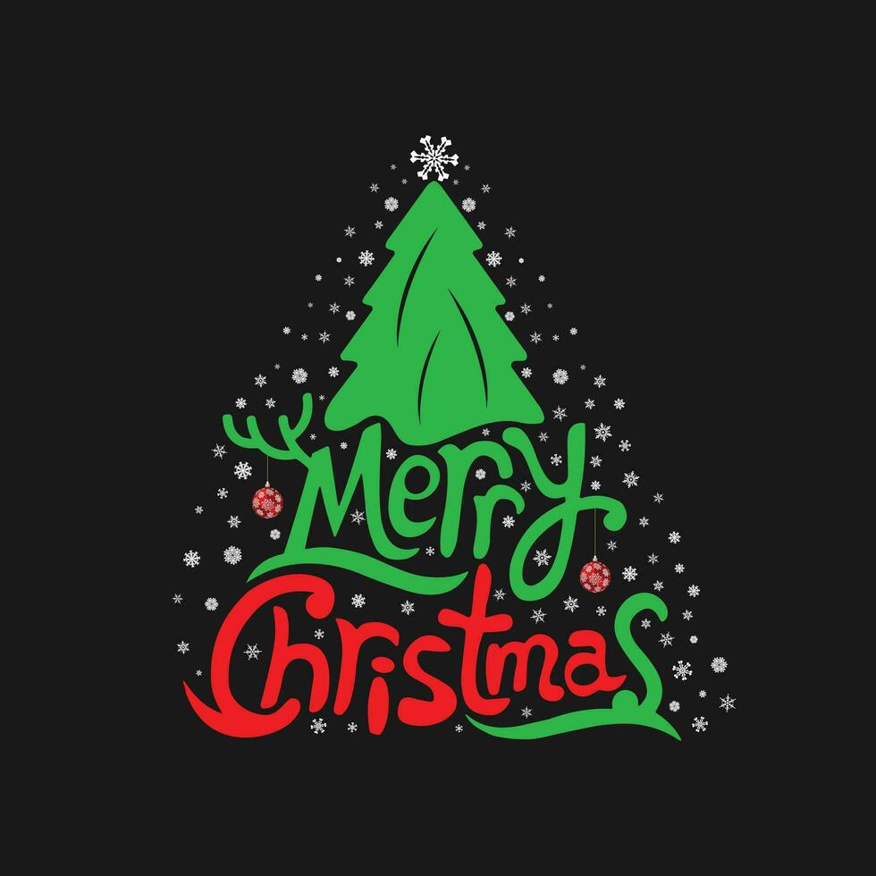 alegre Navidad contento nuevo año t camisa promoción póster o bandera con rojo regalo caja y LED cuerda luces para minorista, compras o Navidad promoción en rojo y negro estilo vector