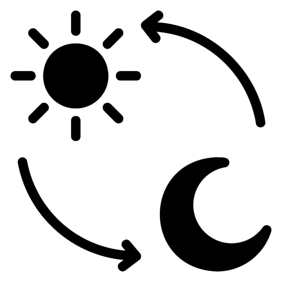 day and night glyph icon vector
