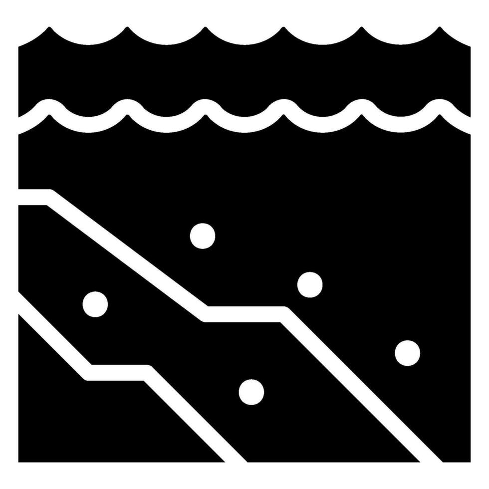 sea floor glyph icon vector