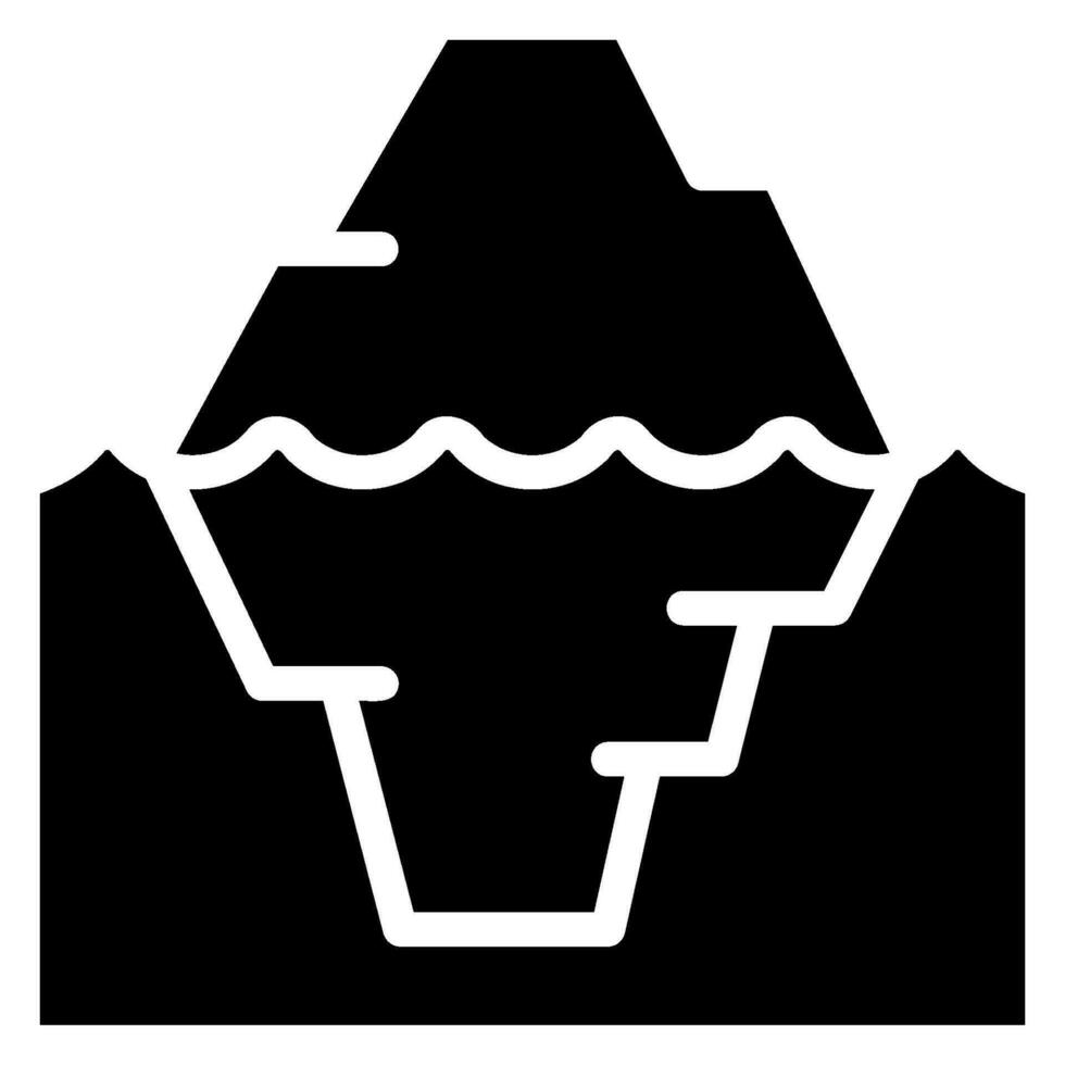 iceberg glyph icon vector