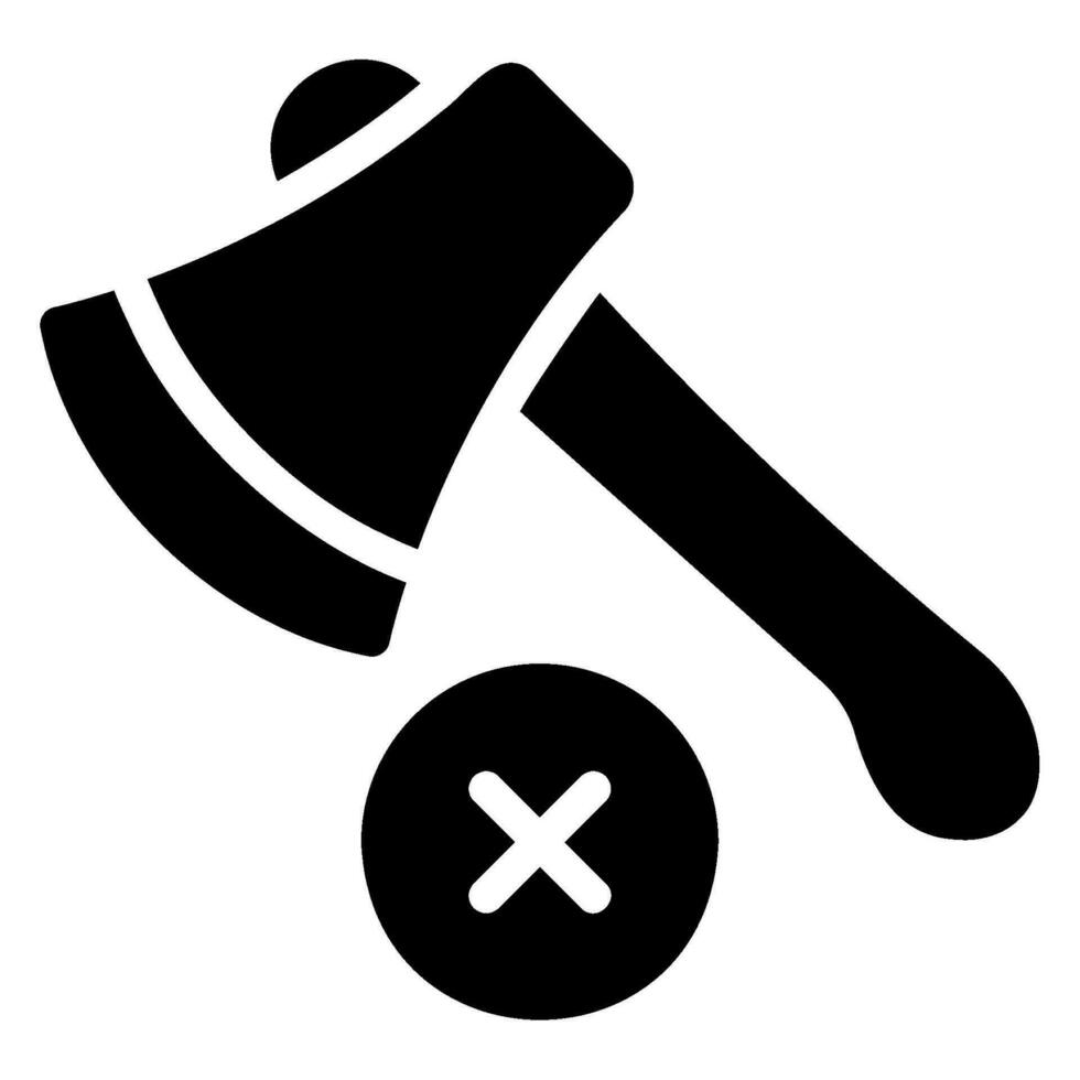 no deforestation glyph icon vector