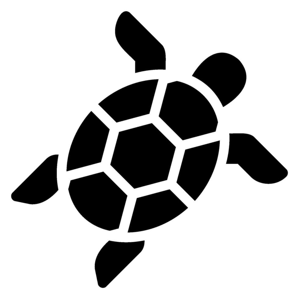 sea turtle glyph icon vector