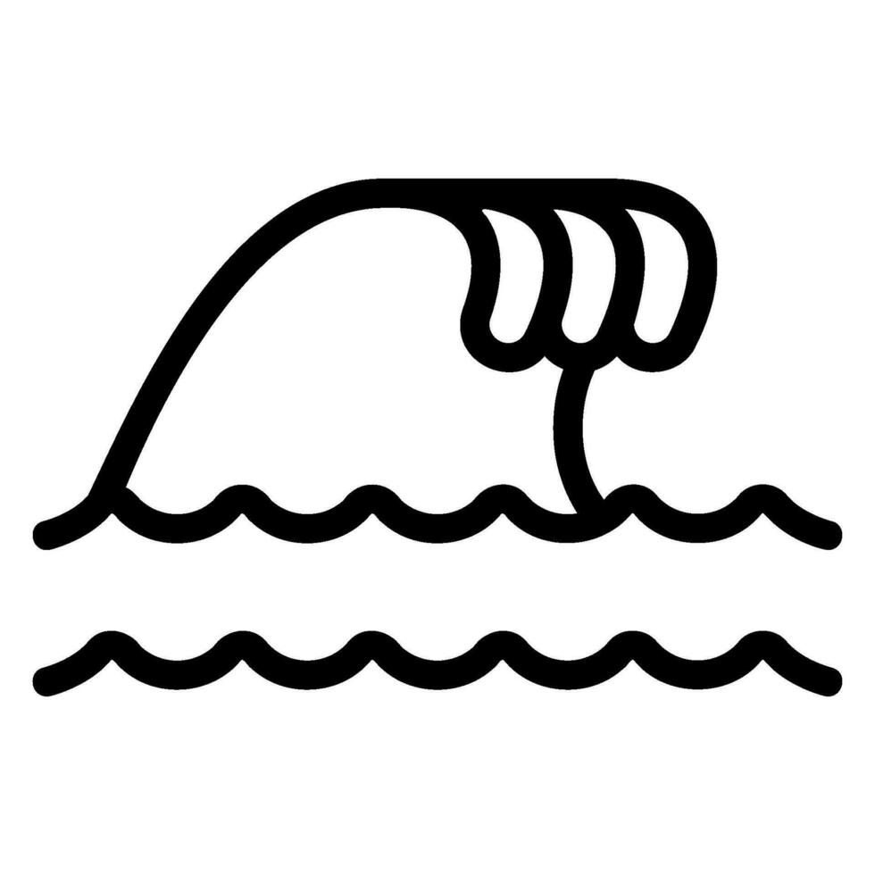 wave line icon vector