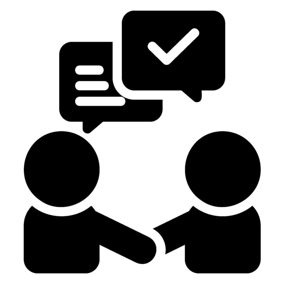 interview glyph icon vector