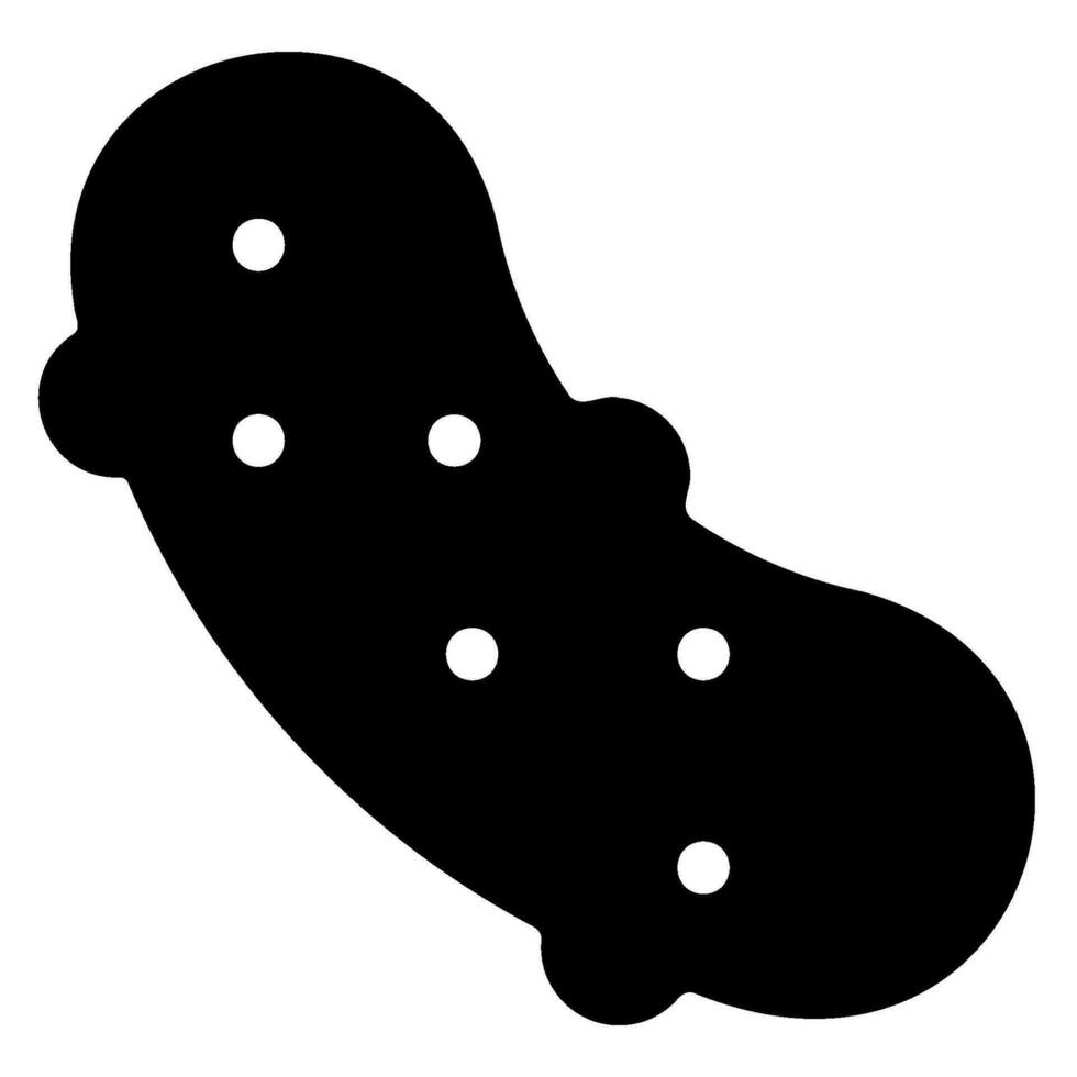 sea cucumber glyph icon vector