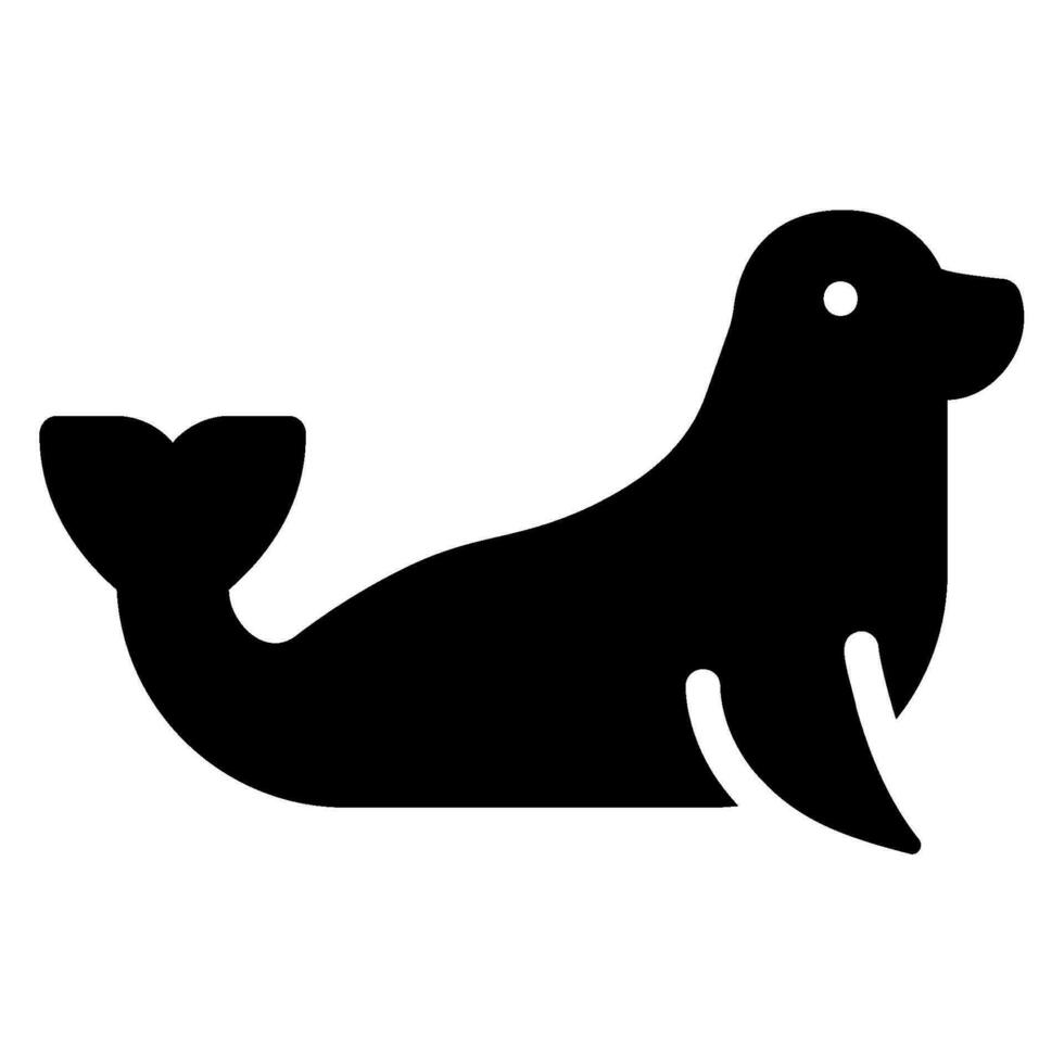 seal glyph icon vector