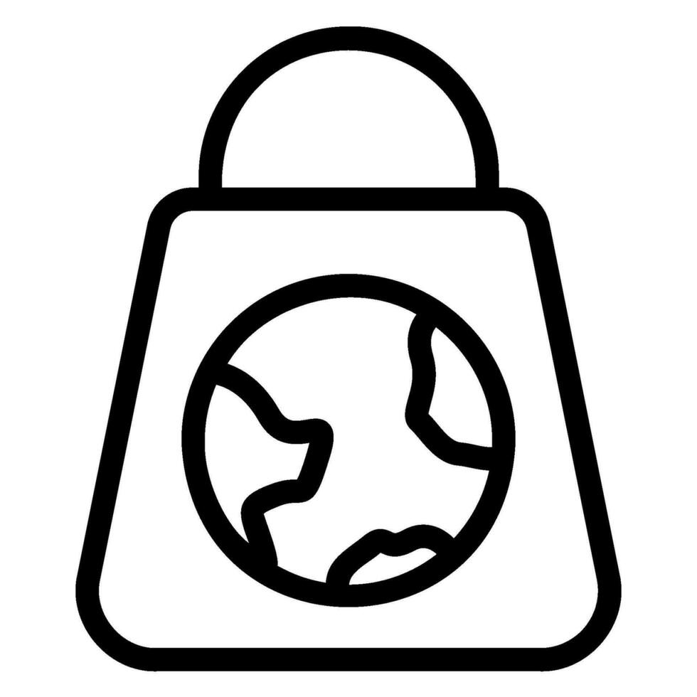 eco bag line icon vector