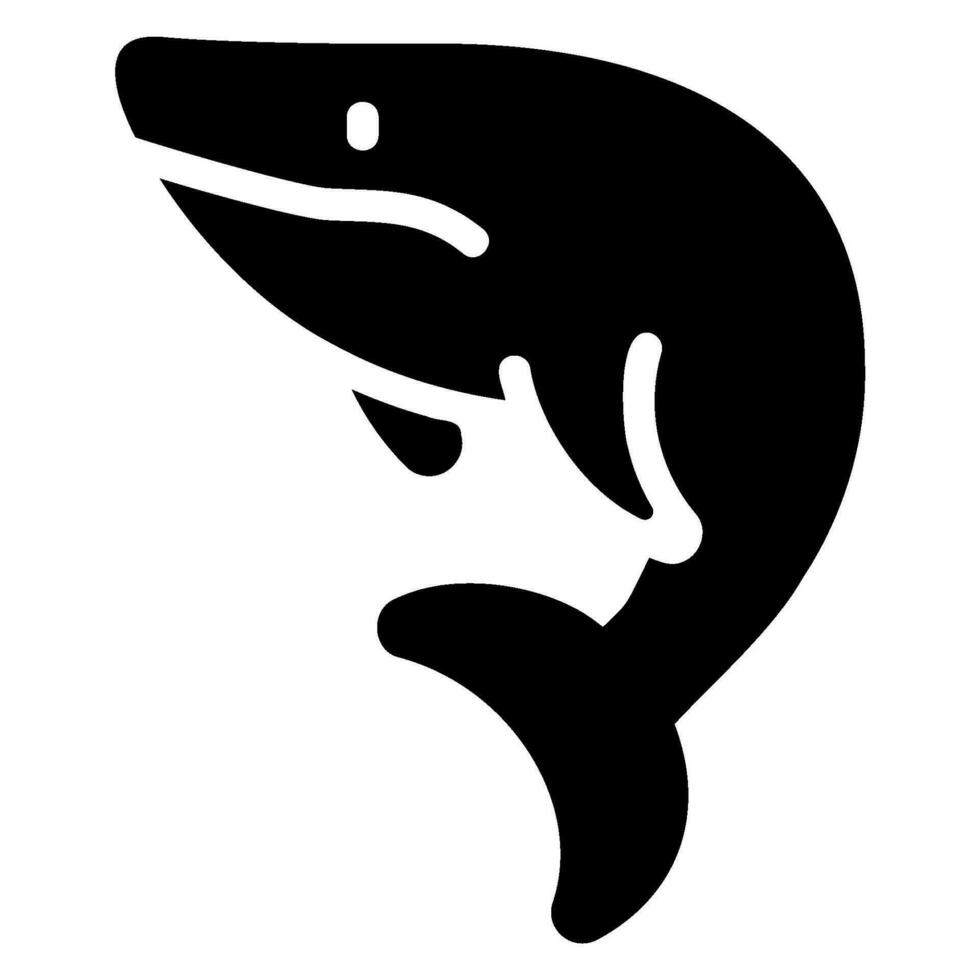 whale glyph icon vector
