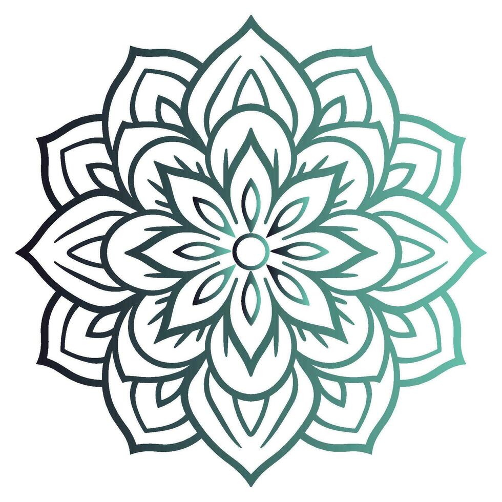 Colorful Mandala vector isolated on a white background free