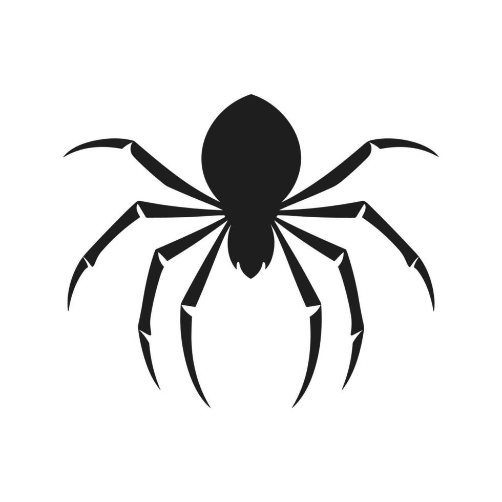 Spider silhouette Vector isolated on a White background