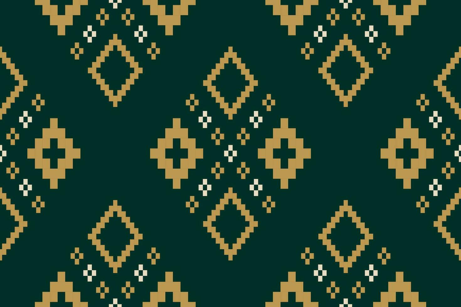 verde cruzar puntada vistoso geométrico tradicional étnico modelo ikat sin costura modelo frontera resumen diseño para tela impresión paño vestir alfombra cortinas y pareo de malasia azteca africano indio indonesio vector