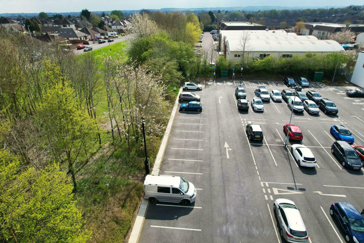 High Angle View of Luton City Centre at East. April 17th, 2023 photo