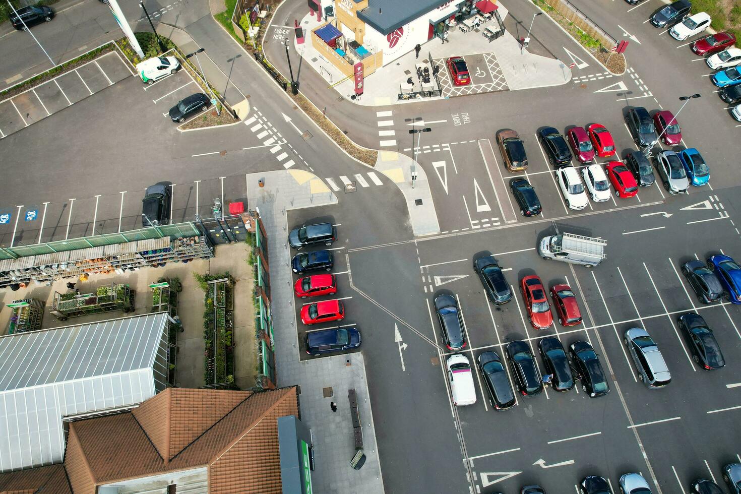 Aerial View of Luton's Super Market and Car Parking, April 17th, 2023. England UK photo