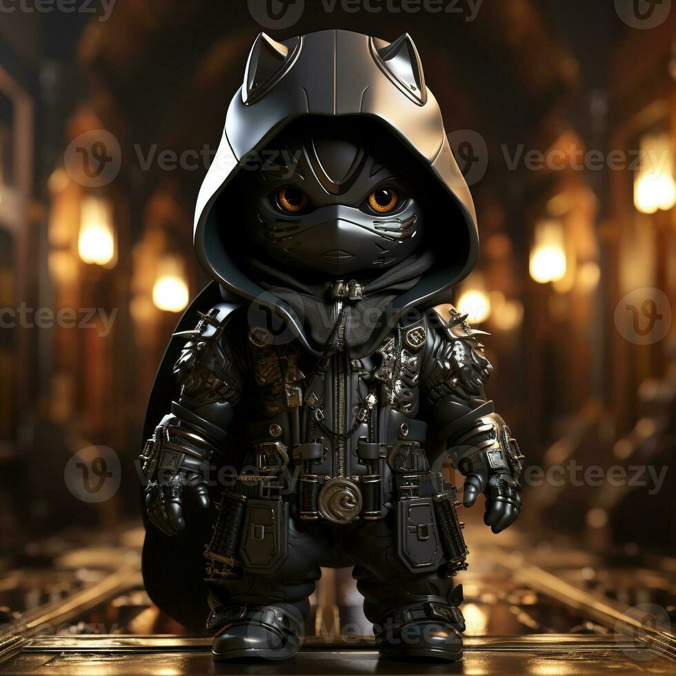 AI generated 3d ninja cute photo
