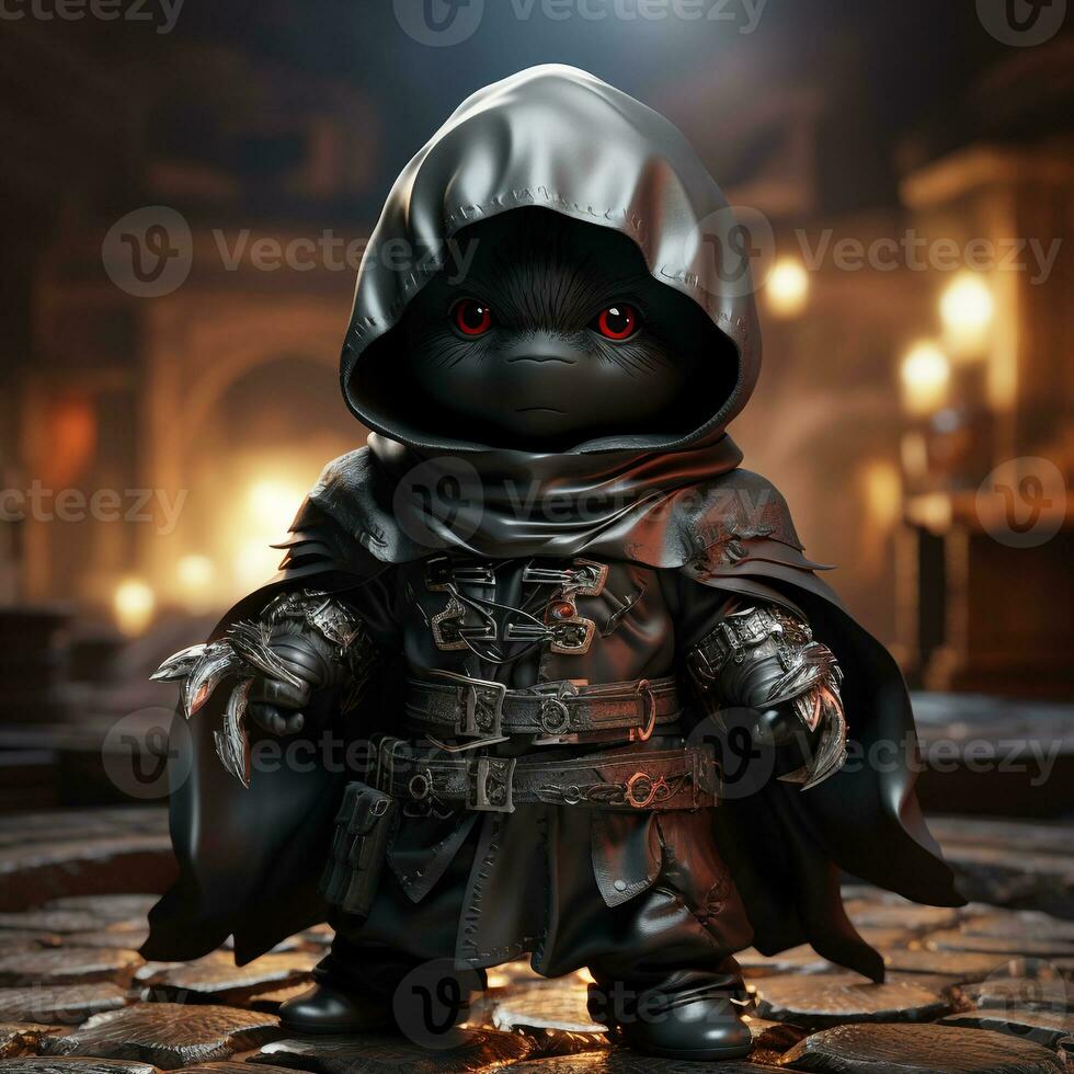 AI generated 3d ninja cute photo