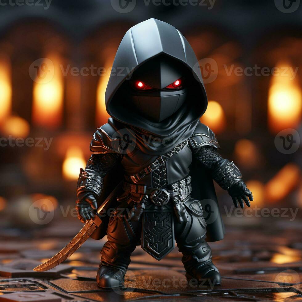 AI generated 3d ninja cute photo