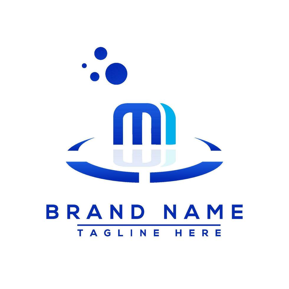 Letter MI blue Professional logo for all kinds of business vector