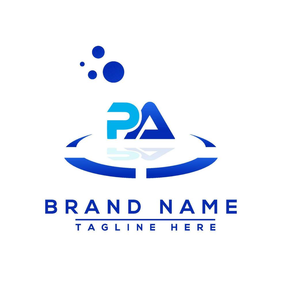 Letter PA blue logo Professional for all kinds of business vector