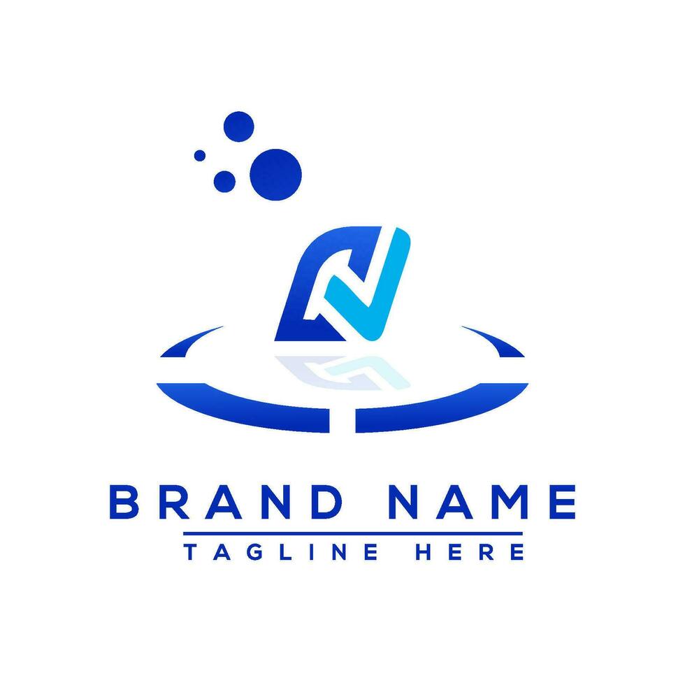 letra Carolina del Norte azul profesional logo para todas tipos de negocio vector
