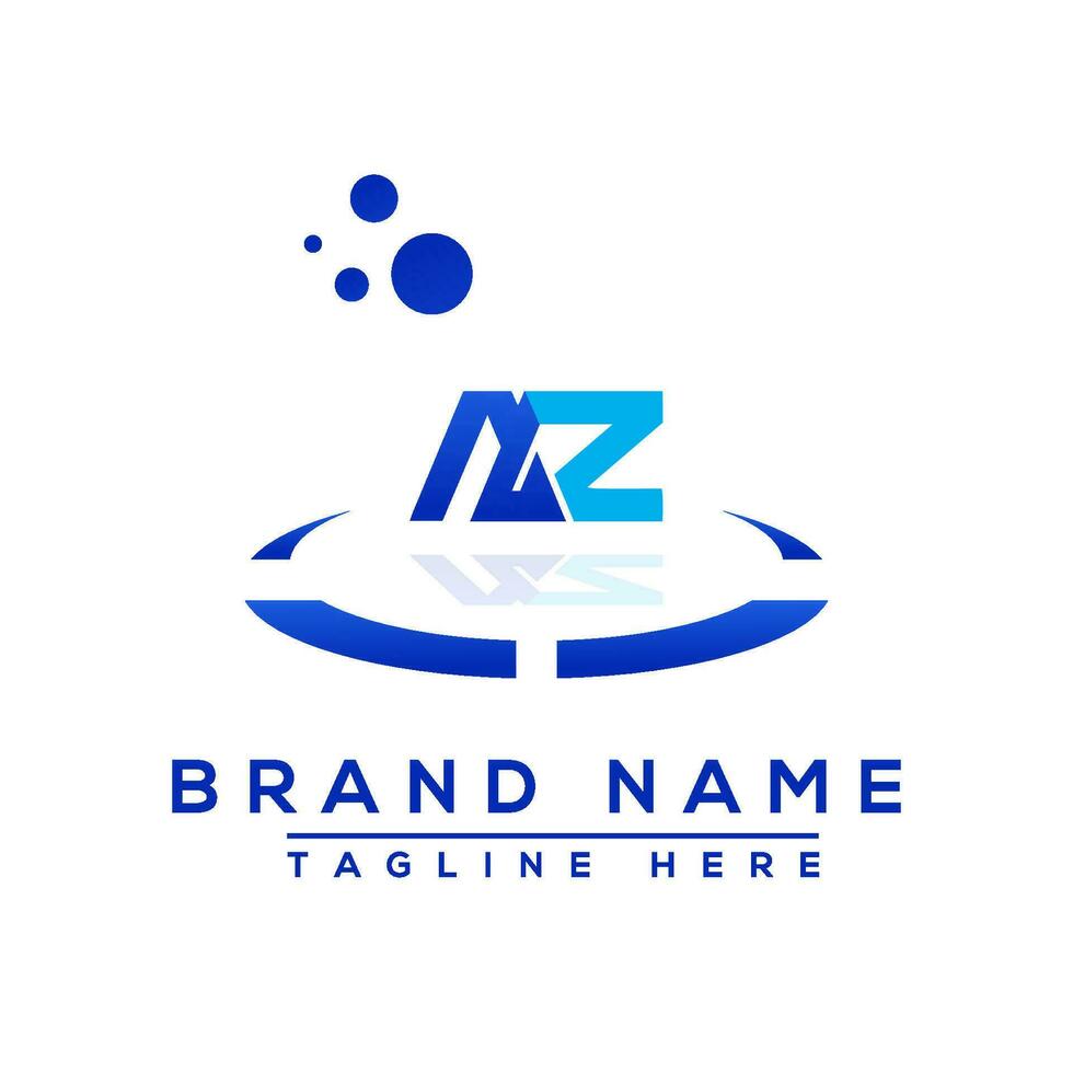 Letter NZ blue Professional logo for all kinds of business vector