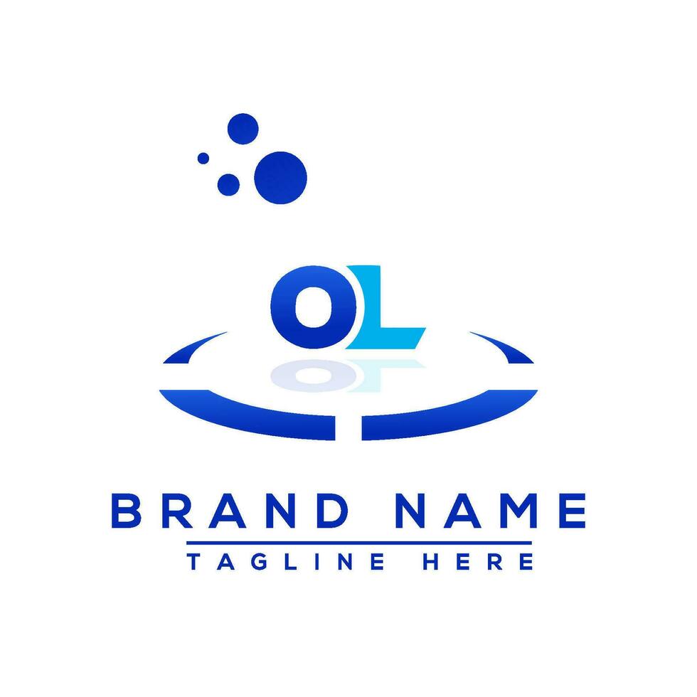 Letter OL blue logo Professional for all kinds of business vector