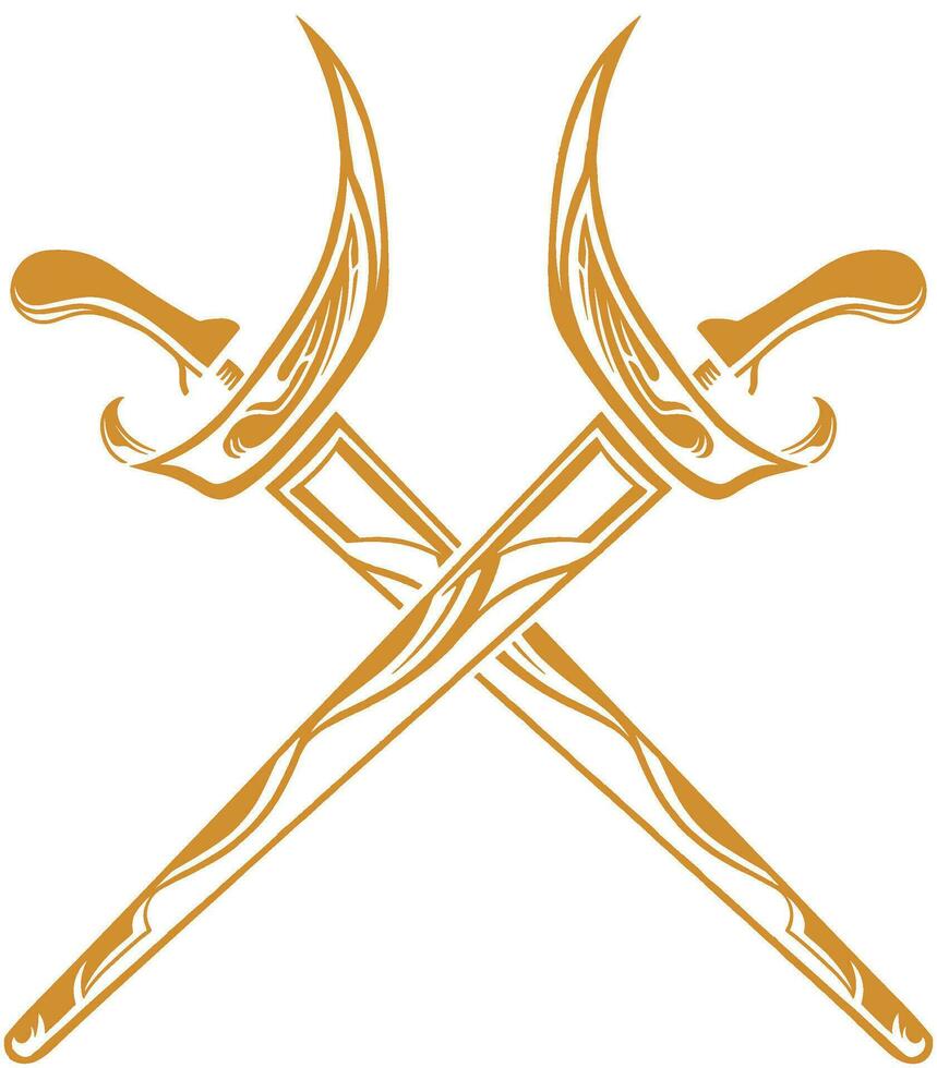 Vector illustration of traditional Indonesian weapon kris