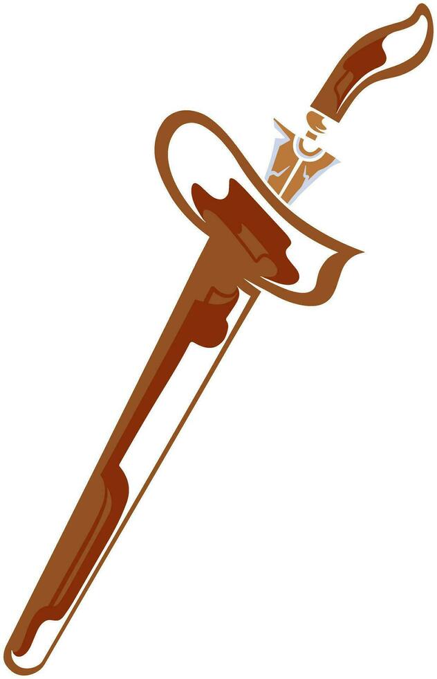 Vector illustration of traditional Indonesian weapon kris