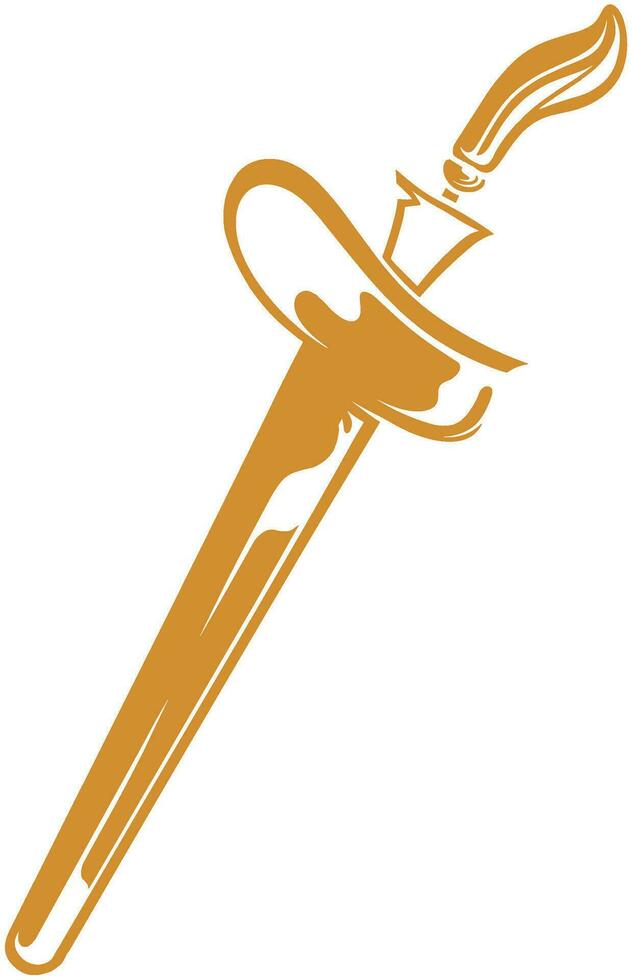 Vector illustration of traditional Indonesian weapon kris